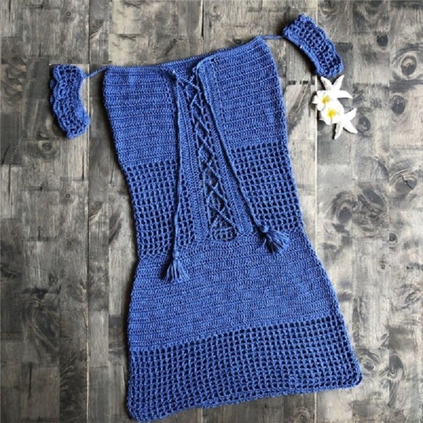 Rochie tricotată pentru femei albastru S