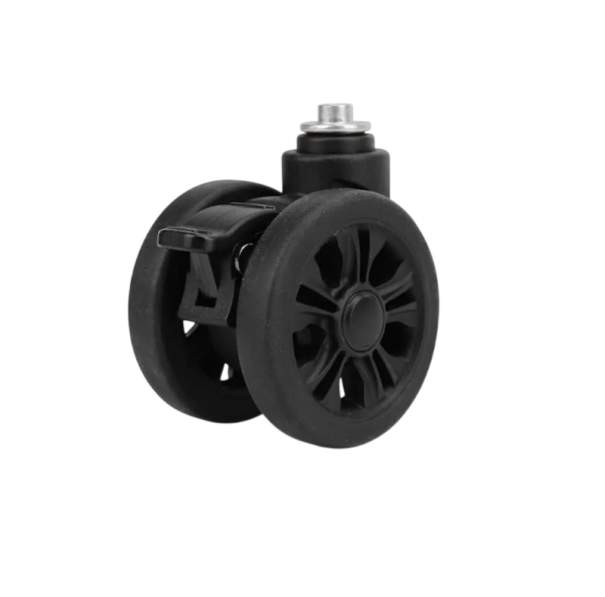 Roda de substituição para mala de viagem giratória 360° 5,5×4,7×7,3 cm roda em PVC para reparação e troca da roda danificada da mala 1