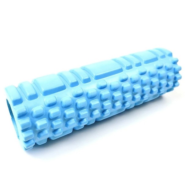 Rodillo de espuma de masaje para yoga Rodillo de masaje muscular duradero Rodillo de ejercicio duradero Rodillo de masaje de espalda y piernas Ayuda para ejercicios de yoga 26 x 8 cm azul