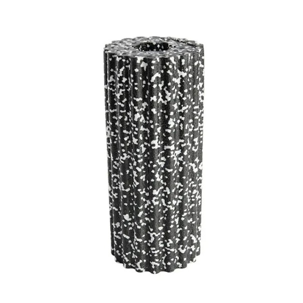 Rodillo de masaje de espuma dura de 45 cm Forma de ciruela para la relajación muscular Herramienta de fitness para yoga, adelgazamiento y regeneración de piernas negro