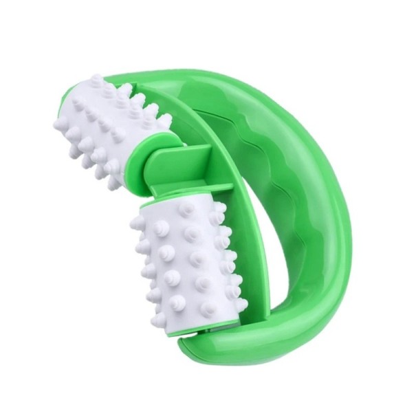 Rodillo de masaje de mano contra la celulitis Masaje de acupresión para manos, piernas, abdomen, muslos y glúteos Herramienta de masaje para músculos doloridos y tensos 15 x 10 x 2 cm verde