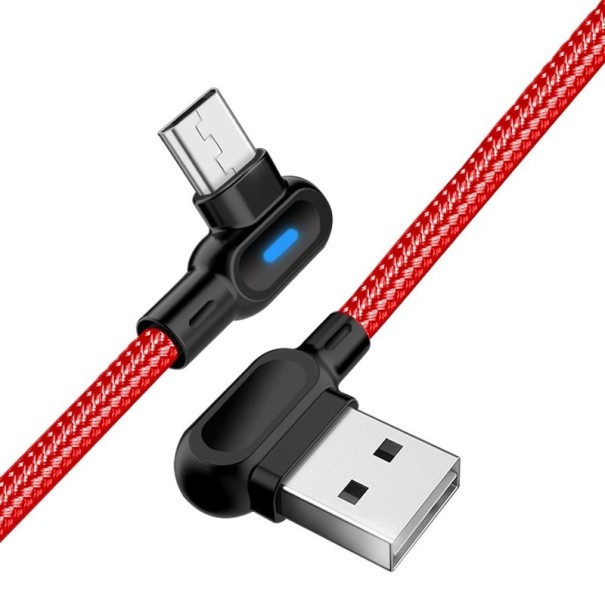 Rohový nabíjací USB kábel červená 2 m 2