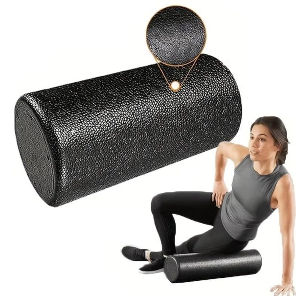 Rolă de masaj din spumă 33 x 14 cm, ajutor Pilates și yoga pentru relaxarea mușchilor spatelui, picioarelor, brațelor și tălpilor în timpul 1