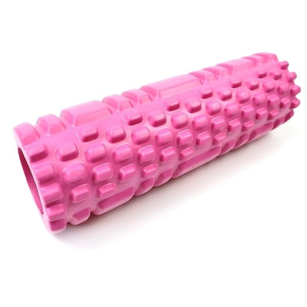 Rolă de spumă de masaj pentru yoga Rolă de masaj durabilă pentru mușchi Rolă de exercițiu durabilă Rolă de masaj pentru spate și picioare Yoga Ajutor pentru exerciții 26 x 8 cm roz