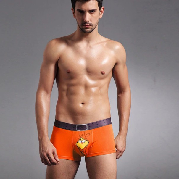 Roliga boxershorts för män med en brud orange M
