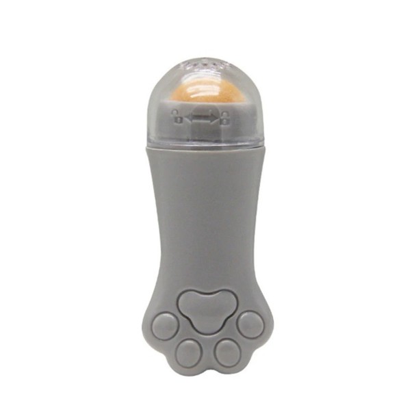 Roller do twarzy pochłaniający sebum Kamień wulkaniczny Piłka do masażu Roller do twarzy pochłaniający sebum Antybłyszczący kształt łapy kota 7,5 x 3 cm szary