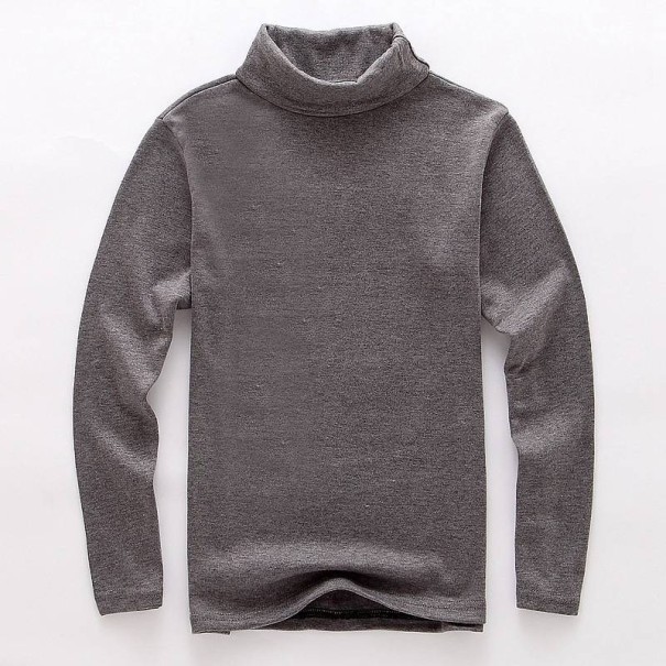 Rollkragenpullover für Kinder dunkelgrau 8