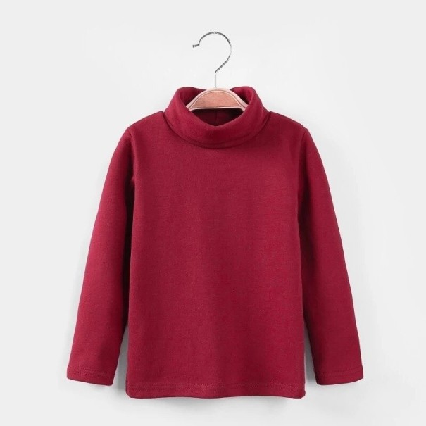 Rollkragenpullover für Kinder L509 weinrot 5