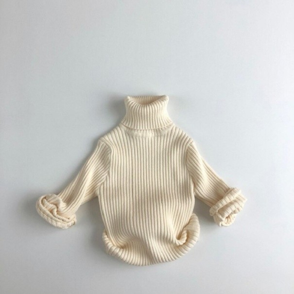 Rollkragenpullover für Kinder L602 beige 12-24 Monate