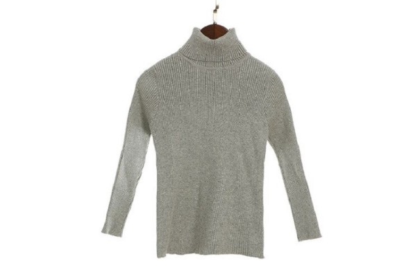 Rollkragenpullover für Kinder L643 grau 12-24 Monate