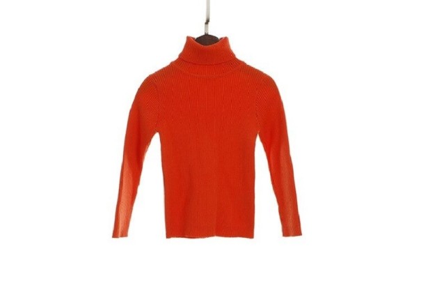 Rollkragenpullover für Kinder L643 orange 4