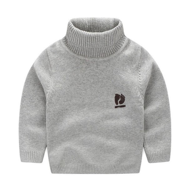 Rollkragenpullover für Kinder L647 grau 3