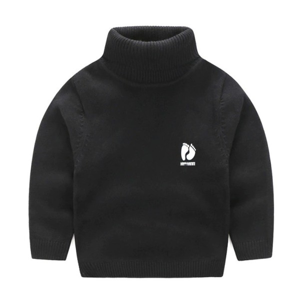 Rollkragenpullover für Kinder L647 schwarz 3