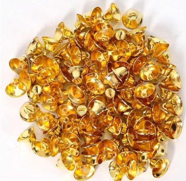 Rolničky 100 ks zlatá 10 mm