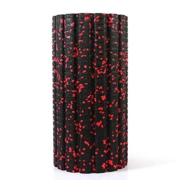 Rolo de Massagem em Espuma Dura 45 cm Forma de Ameixa para Relaxamento Muscular Acessório de Fitness para Yoga, Afinamento das Pernas vermelho