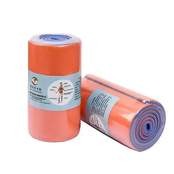 Rolovacia fixačná dlaha na zlomeniny 11 x 46 cm penová núdzová ortéza oranžovo-modrá pre prvú pomoc a vonkajšie použitie 1