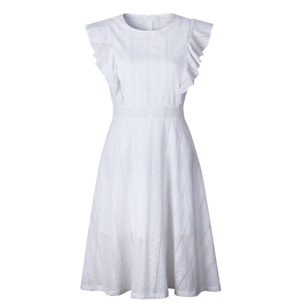 Romantické šaty letné biela M