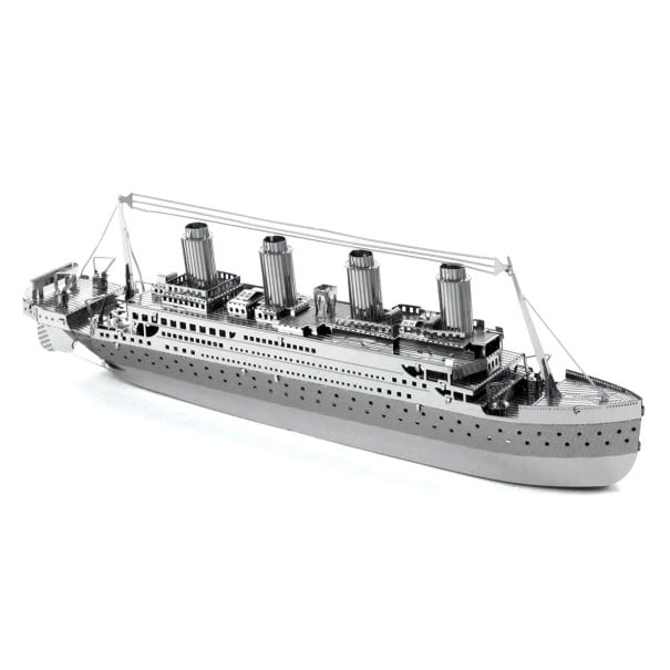Rompecabezas de metal 3D del Titanic, kit de construcción DIY, rompecabezas cortado con láser, modelo de metal, barco histórico, juguete 1