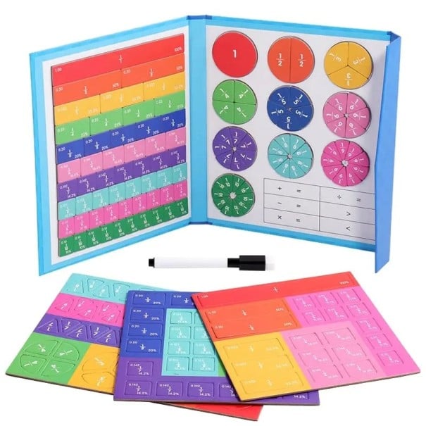 Rompecabezas Tangram magnético de madera de 22 x 18 cm, libro de rompecabezas Montessori, juguete educativo portátil para el desarrollo 1