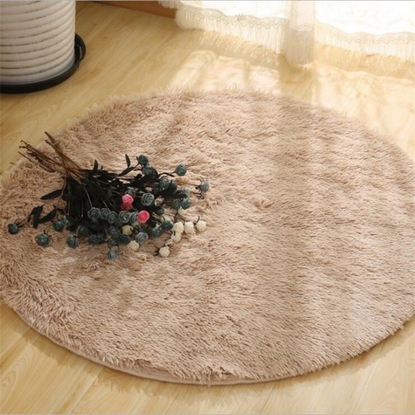 Rond tapijt 200 cm lichtbruin
