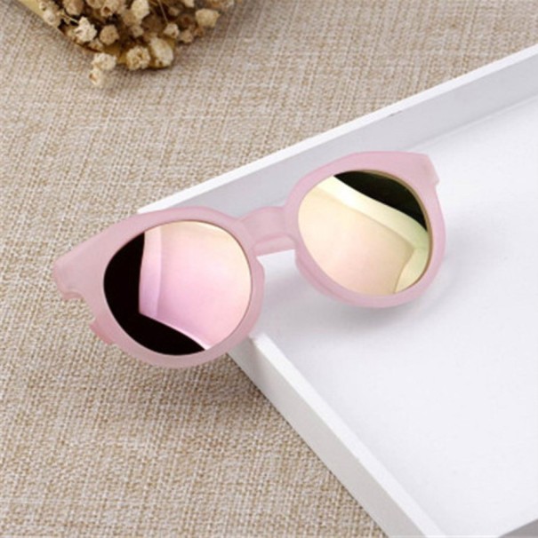 Ronde kinderzonnebril J2877 roze
