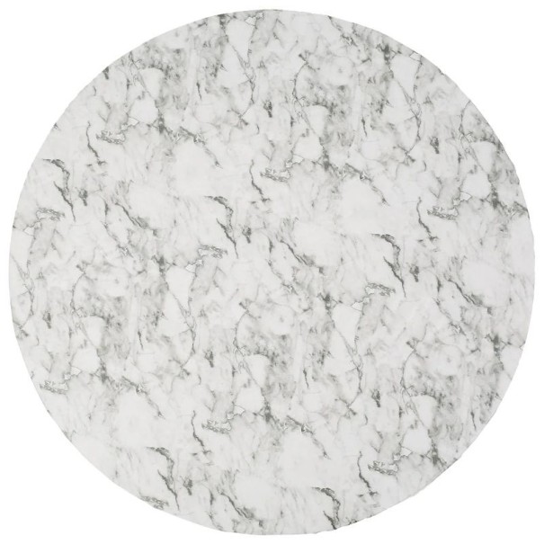 Ronde PVC tafellaken met elastische rand 114–140 cm Waterdicht olieafstotend wit tafellaken met marmerpatroon Beschermhoes voor tafel voor feestjes 1