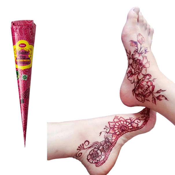 Rosa Henna Henna für temporäre Tattoos Rosa Paste für temporäre Tattoos 1