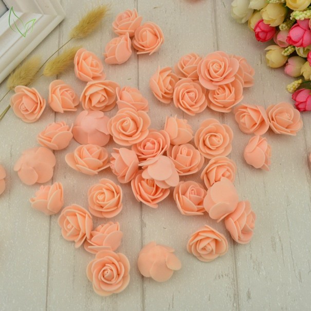 Rosas decorativas em espuma 144 unidades J3280 laranja