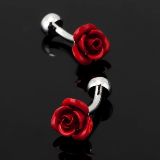Rose Cufflinks T1354 1
