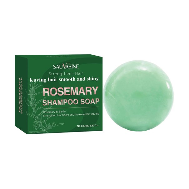 Rosemary Soap Round 100 g for Hair Growth and Volume Strengthening Shampoo without Parabens and Sulphates for All Hair Types 1