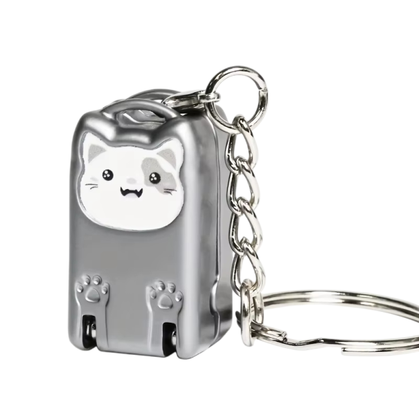 Rotating Nail Clippers with Kitten Pendant Nail Care Tool Folding Stainless Steel Nail Clippers 1