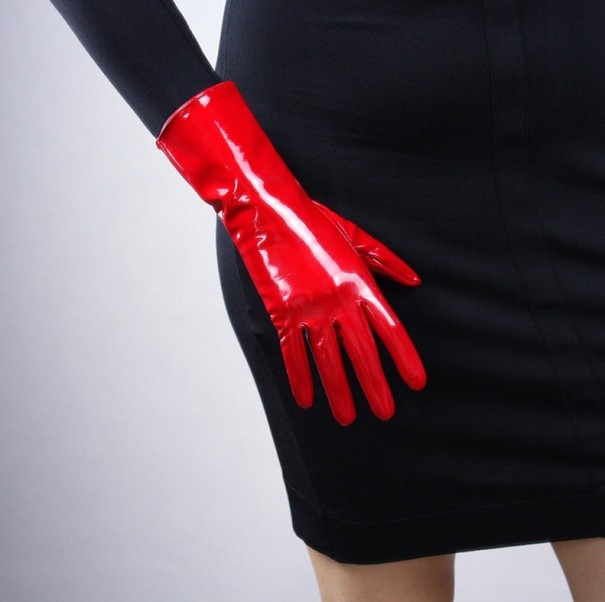 Rote Damenhandschuhe 4