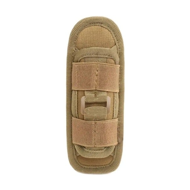 Roterande ficklampsfodral 15x5,5 cm Neutrala färger Ficklampshållare med 360° roterande klämma Bältesfodral för bärbara ficklampor khaki