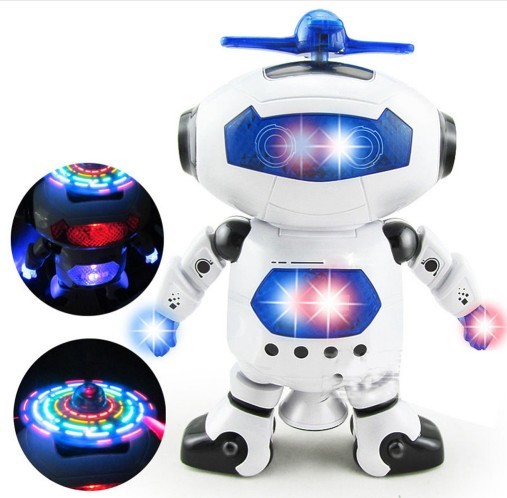Roterende rumrobot med dansemusik og belysning 1