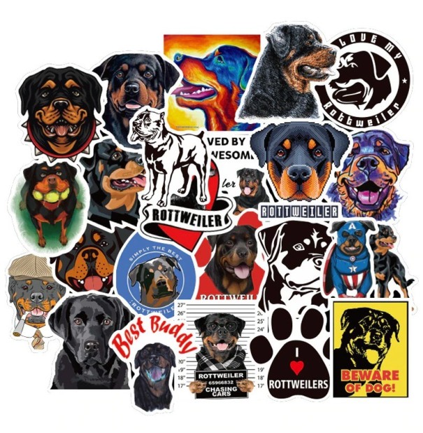 Rottweilerklistermärken 50 st 1