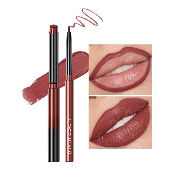 Rouge à lèvres longue tenue et crayon à lèvres Rouge à lèvres mat et crayon à contour des lèvres Maquillage waterproof 7
