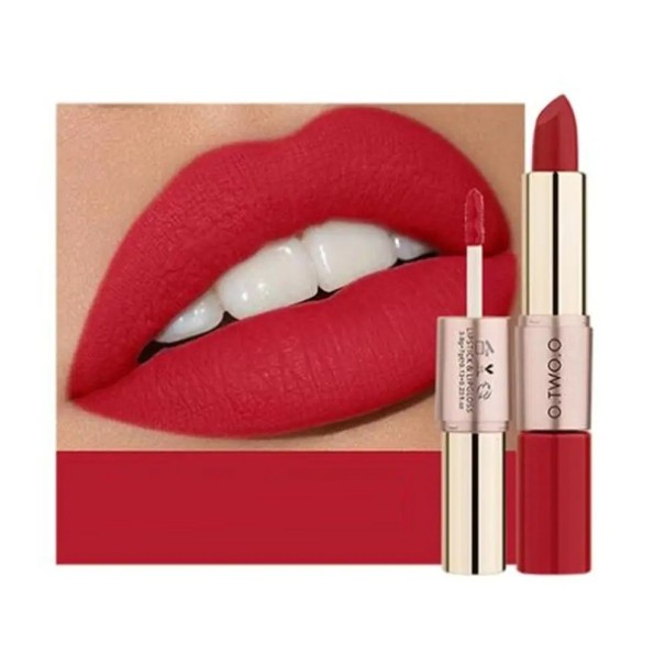 Rouge à lèvres mat waterproof 2 en 1 avec brillance longue durée 9