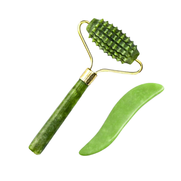 Rouleau de massage en jade pour le visage avec pierre T830 2