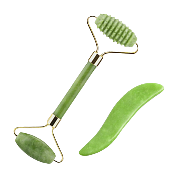 Rouleau de massage en jade pour le visage avec pierre T831 2