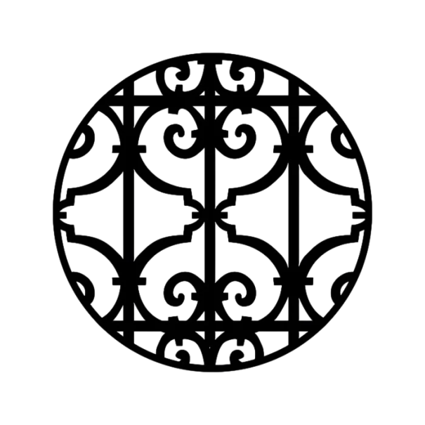 Round Flat Ceramic Plate with Grid Pattern 26.67 cm Decorative Plate for Serving Main Courses black