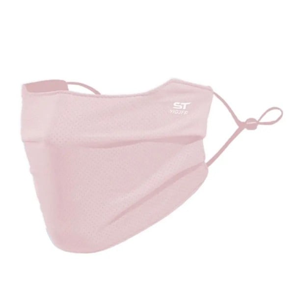 Rouška přes nos a ústa s nastavitelným poutkem 12 x 8,5 x 22 cm nylon UV ochrana pro venkovní aktivity ochrana proti slunci růžová