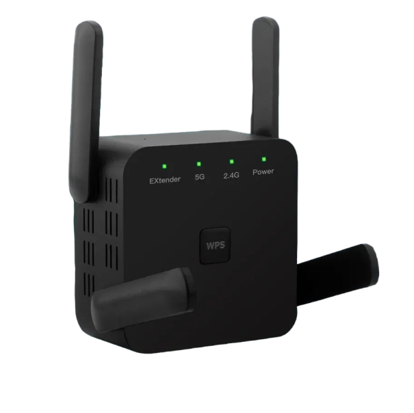 Router WiFi senza fili 1200 Mb/s 2,4 GHz e 5 GHz Ripetitore di segnale senza fili Router portatile Potente ripetitore di segnale Estensore WiFi Compatibilità universale Ampia copertura 8,2 x 7,2 x 5,5 cm 1