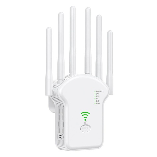 Router WiFi y amplificador de señal 2,4 GHz 300 Mb/s repetidor inalámbrico con modo AP y router blanco para ampliar la cobertura de la red WiFi doméstica blanco