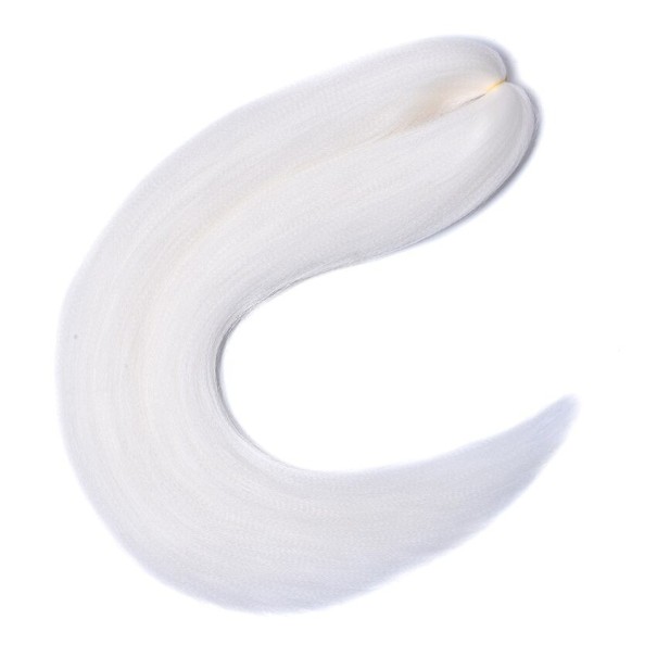 Rovný kanekalón 55 cm biela