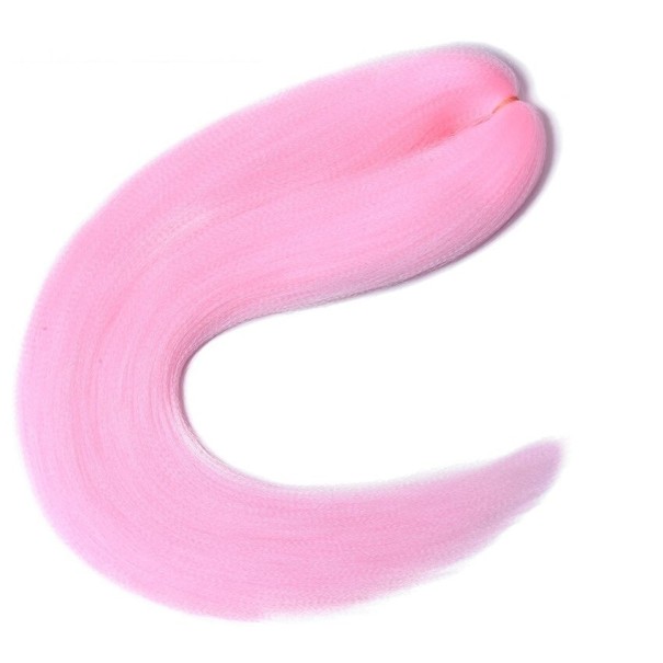 Rovný kanekalón 55 cm svetlo ružová