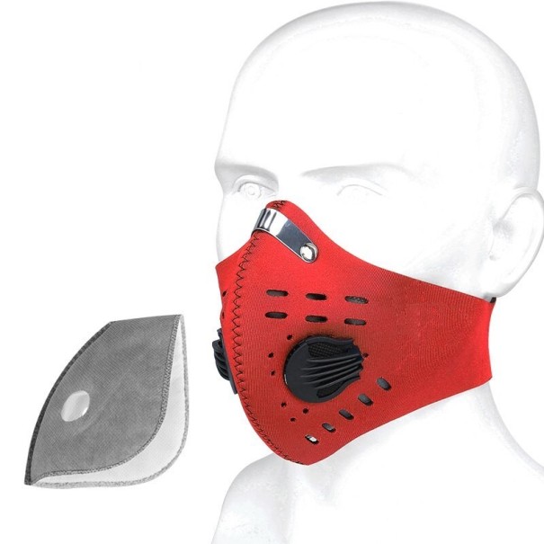 Rowerowa maska na twarz czerwony
