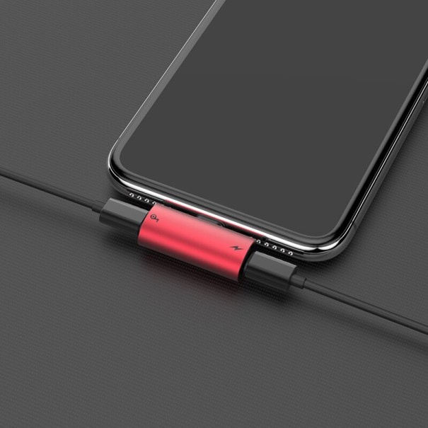 Rozdvojka pre Apple iPhone lightning K122 červená