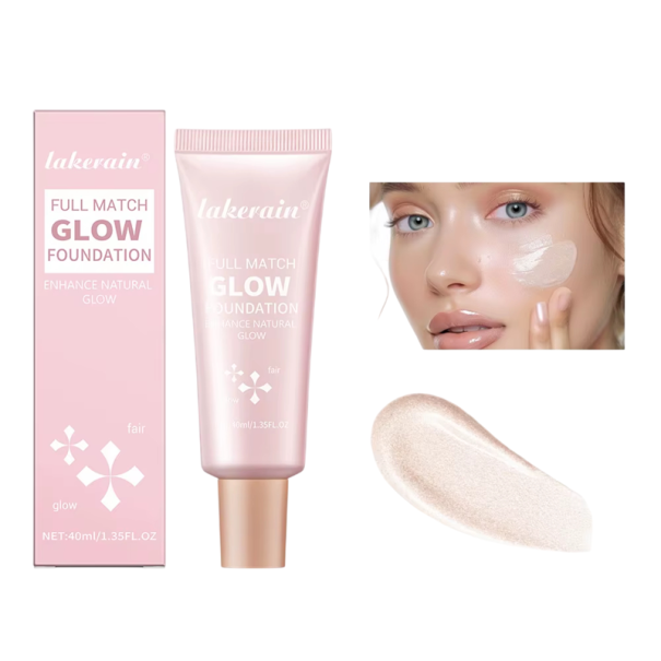 Rozjasňující hydratační make-up 40 ml Lehký voděodolný tekutý make-up pro sjednocení tónu pleti se zářivým přirozeným efektem 1