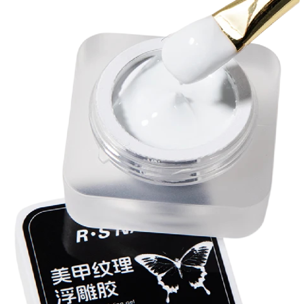 RSNAIL żelowy lak do paznokci 5 g 3D malowanie na paznokciach Gęsty żel modelujący do DIY rysunku manicure dekoracji nail art biały