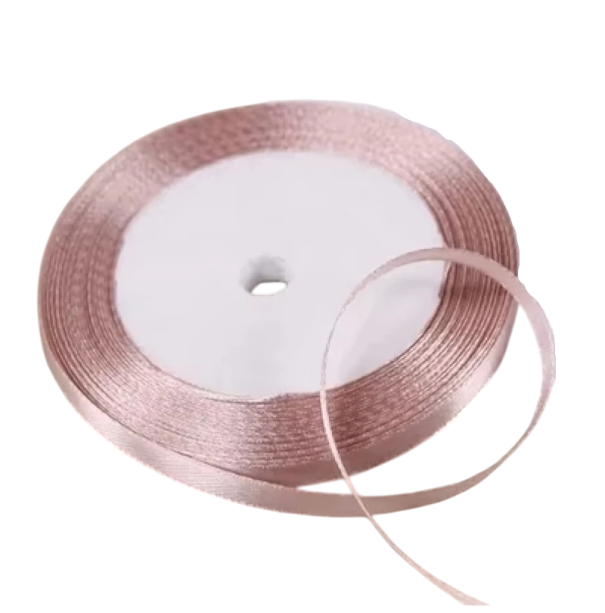 Ruban 6 mm 22 m Ruban décoratif Ruban en satin pour emballage de cadeaux Création créative Ruban décoratif pour décoration de mariage Artisanat vieux rose